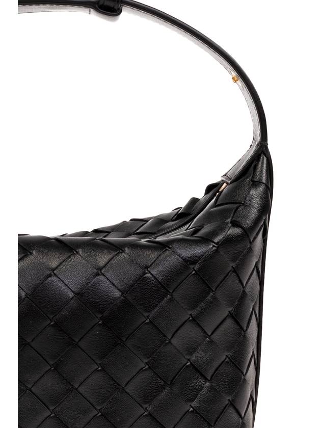 Intrecciato Small Leather Shoulder Bag Black - BOTTEGA VENETA - BALAAN 7