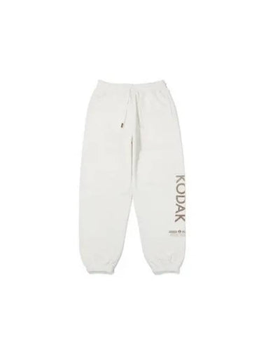 KODAK Apparel Cinekodak semi overfit graphic washed jogger pants IVORY - KODO - BALAAN 1