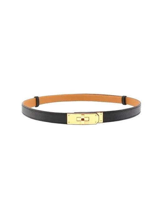 Hermes Kelly 18 Belt Rose Gold Belt Black - HERMES - BALAAN 1