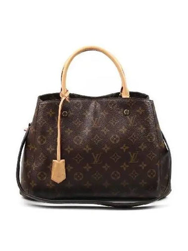 M41056 Monogram Canvas Montaigne MM Tote Bag and Shoulder - LOUIS VUITTON - BALAAN 1