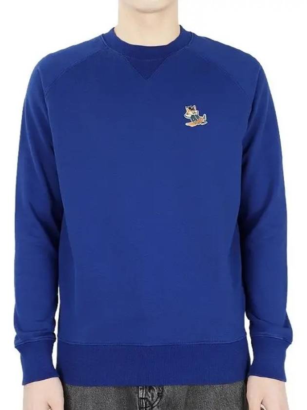 Dressed Fox Patch Classic Sweatshirt Deep Blue - MAISON KITSUNE - BALAAN 3