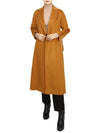 Prater Belted Virgin Wool Single Coat Orange - MAX MARA - BALAAN 8