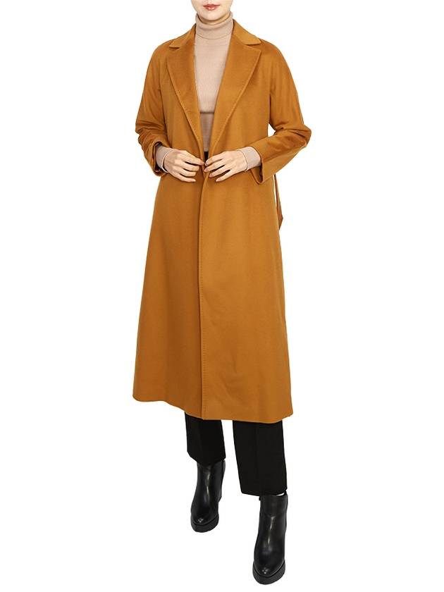 Prater Belted Virgin Wool Single Coat Orange - MAX MARA - BALAAN 8