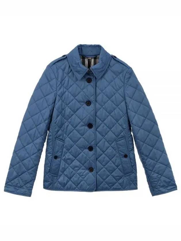 Frank B Quilted Jacket Blue 80389141 1212264 - BURBERRY - BALAAN 1