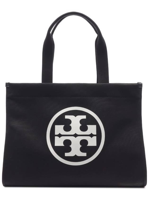 Ella Canvas Large Tote Bag Black - TORY BURCH - BALAAN 3