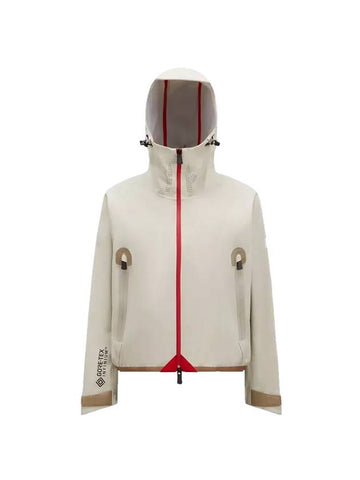 Women's Vizille Hooded Jacket Powder Beige - MONCLER - BALAAN 1