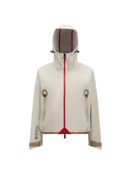 Women's Vizille Hooded Jacket Powder Beige - MONCLER - BALAAN 1