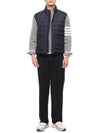 RWB Tab Zip-Up Pocket Vest Navy - THOM BROWNE - BALAAN 4