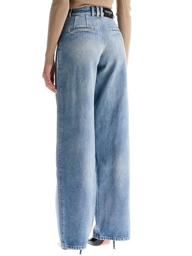 Pleated Jeans Light Blue - BALMAIN - BALAAN 4