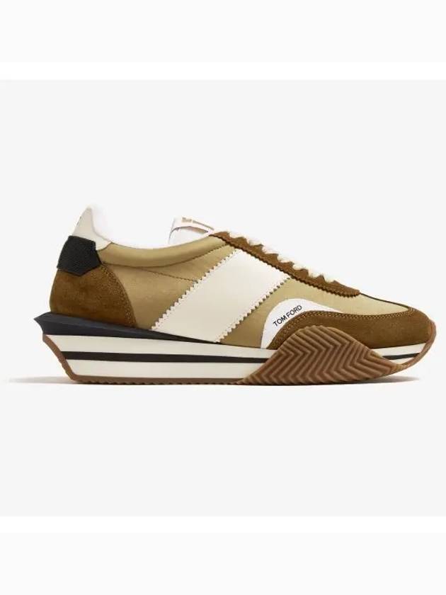 Logo James Panel Low Top Sneakers Brown - TOM FORD - BALAAN 2