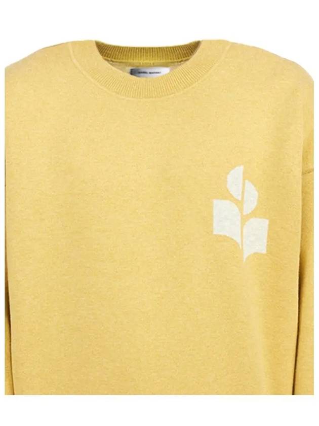 Atlee Logo Knit Top Yellow - ISABEL MARANT - BALAAN 5