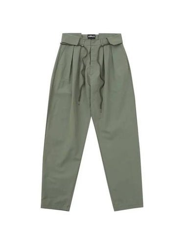 two-tuck nylon baggy pants khaki - AJOBYAJO - BALAAN 1