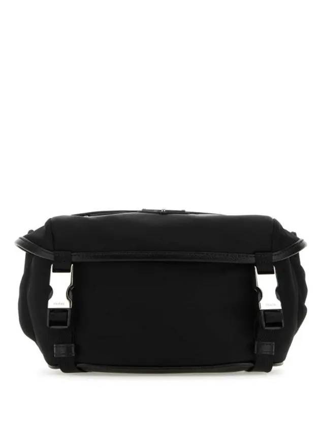 Re-Nylon Saffiano Leather Shoulder Bag Black - PRADA - BALAAN 1