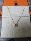 Mini Pop H Pendant Rose Gold & Marron Glace - HERMES - BALAAN 5