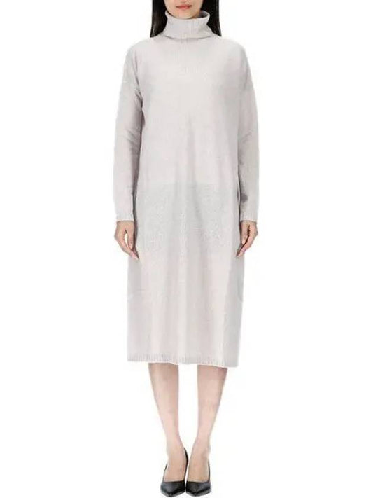 Derrik Turtleneck Knit Midi Dress Ivory - MAX MARA - BALAAN 2