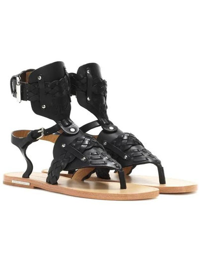 Jaili Leather Sandals Black - ISABEL MARANT - BALAAN 2