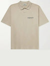 Fear of God Essentials Logo Print Beige Cotton Polo Short Sleeve Shirt - FEAR OF GOD ESSENTIALS - BALAAN 1