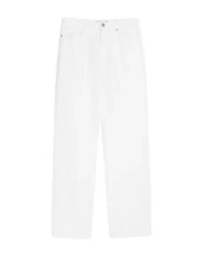 Giulia Cotton Straight Pants White - MAX MARA - BALAAN 2