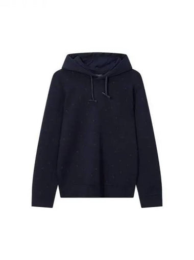 Men s Embroidered Eagle Logo Hooded Sweatshirt Navy 270915 - EMPORIO ARMANI - BALAAN 1