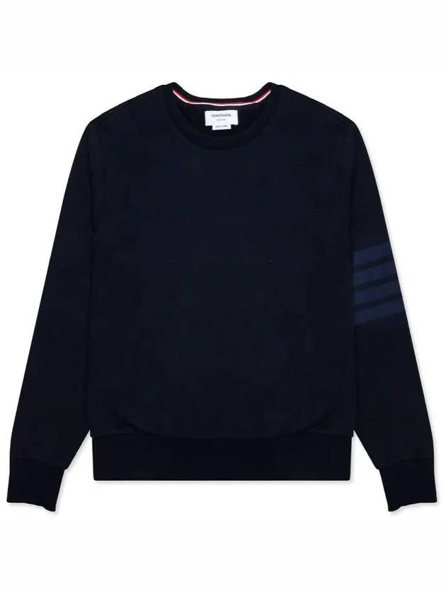 4 Bar Tonal Crew Neck Sweatshirt Navy - THOM BROWNE - BALAAN 2