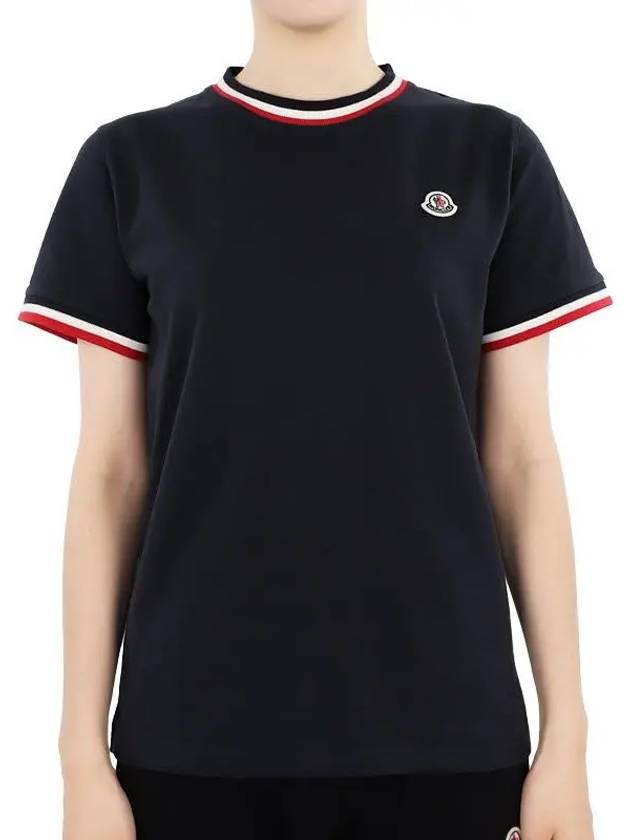 Kids Waffen Patch Three Stripe Lining Short Sleeve Navy 8C00023 83092 778 12 14A Adults can be worn - MONCLER - BALAAN 1