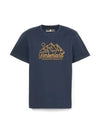 Men s Mountain Logo Graphic Short Sleeve T Shirt Navy TB0A2QMT4331 - TIMBERLAND - BALAAN 2