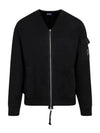 Men's Logo Patch Zip-Up Jacket Black - CP COMPANY - BALAAN 2