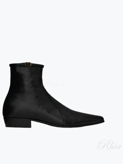 Romeo Calf Leather Ankle Boots Black - SAINT LAURENT - BALAAN 2