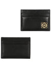 Puffer Anagram Plain Shiny Nappa Calfskin Card Wallet Black - LOEWE - BALAAN 2