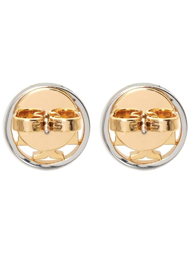 Miller Stud Earrings Silver Gold - TORY BURCH - BALAAN 5