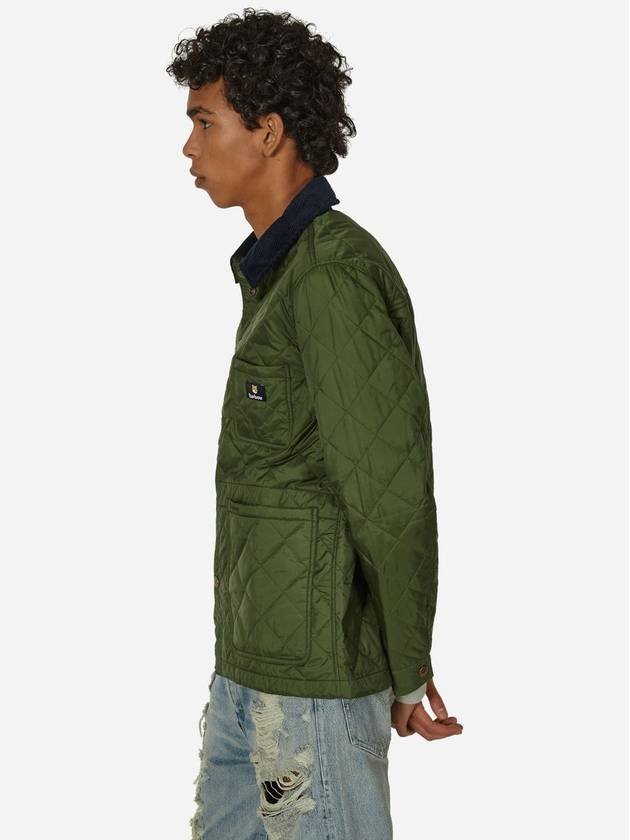 Kenning Quilting  Logo Patch Jacket Green - BARBOUR - BALAAN 3