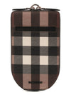 Check Leather Phone Case Cross Bag Dark Burch Brown - BURBERRY - BALAAN 2