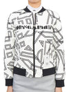 Women's Dialogue Stretch Bomber Jacket White - HORN GARMENT - BALAAN 3