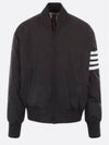 Poly Twill 4-Bar Oversized Knit Down Bomber Jacket Charcoal - THOM BROWNE - BALAAN 2