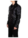 Pocket Nappa Leather Biker Jacket Black - LOEWE - BALAAN 3