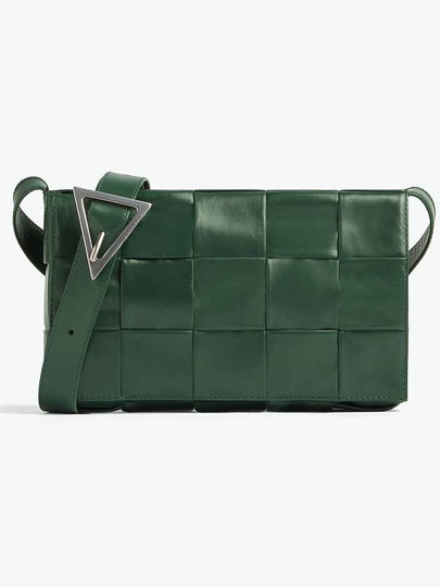 Intrecciato Triangle Buckle Cassette Cross Bag Dark Green - BOTTEGA VENETA - BALAAN 2