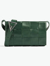 Intrecciato Triangle Buckle Cassette Cross Bag Dark Green - BOTTEGA VENETA - BALAAN 2