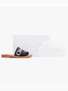 Woody Logo Flat Mule Slippers Black - CHLOE - BALAAN 5