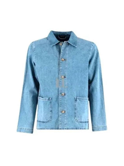 Kerlouan Logo Denim Jacket Pale Blue - A.P.C. - BALAAN 2