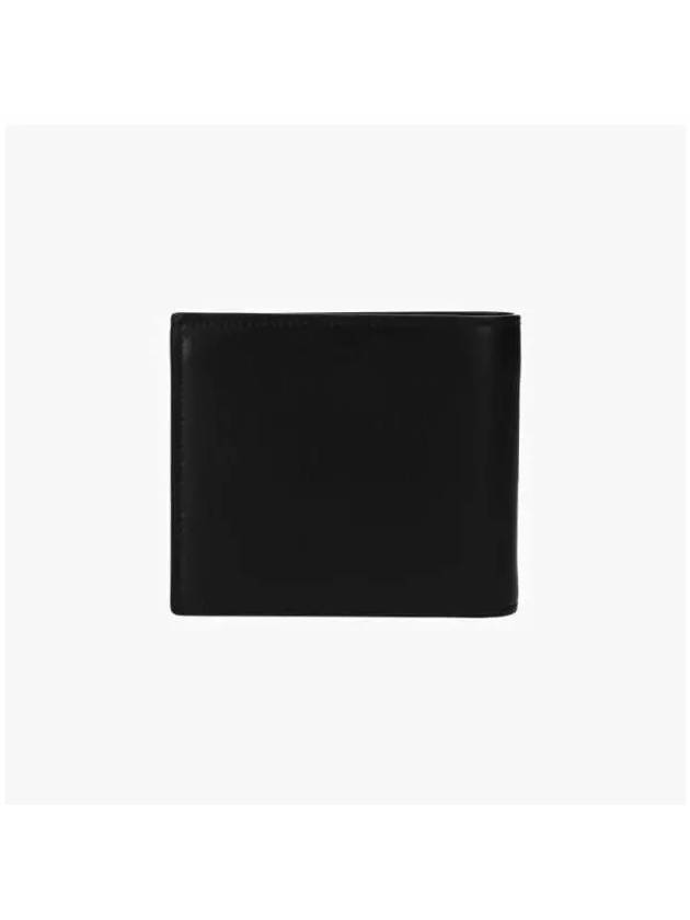 Smooth Leather Classic Logo Half Wallet Black - SAINT LAURENT - BALAAN 4