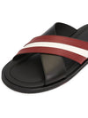 Jabil Striped Slippers 602667 24044 F008 Black - BALLY - BALAAN.