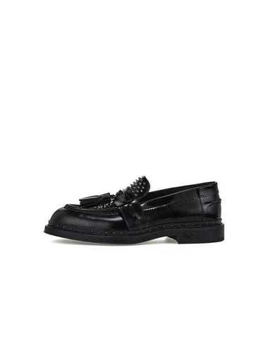 Men s Studded Point Tassel Penny Loafer Black - EMPORIO ARMANI - BALAAN 1