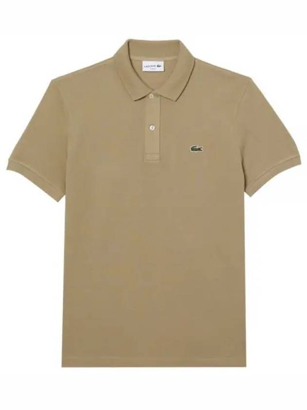 Slim Fit Short Sleeve Polo Shirt Beige - LACOSTE - BALAAN 2