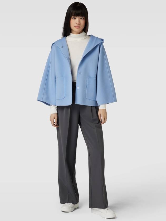 Max Mara CALIGA 068 Sky Blue IT36 IT38 Spring Virgin Wool Cape - WEEKEND MAX MARA - BALAAN 3