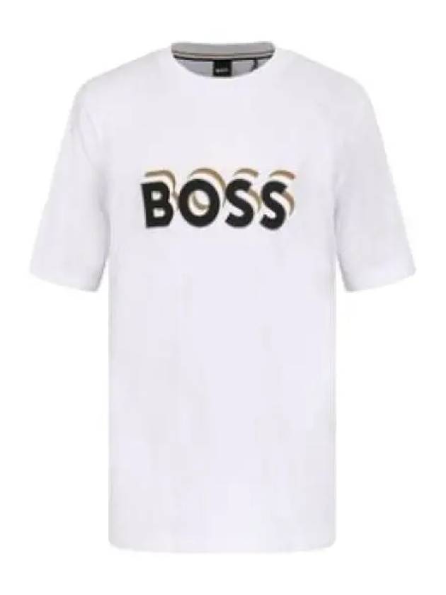 Boss tri color logo short sleeved t shirt - HUGO BOSS - BALAAN 1