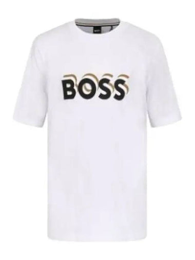 Boss tricolor logo short sleeve t shirt - HUGO BOSS - BALAAN 1