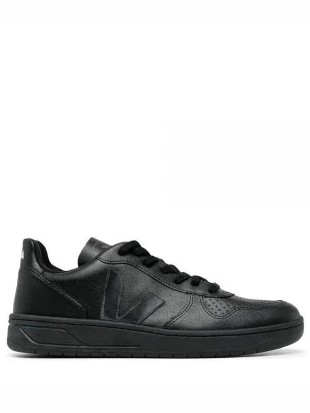 V 10 BlackBlack Sole VX07 02562 Ten Leather Sneakers - VEJA - BALAAN 1