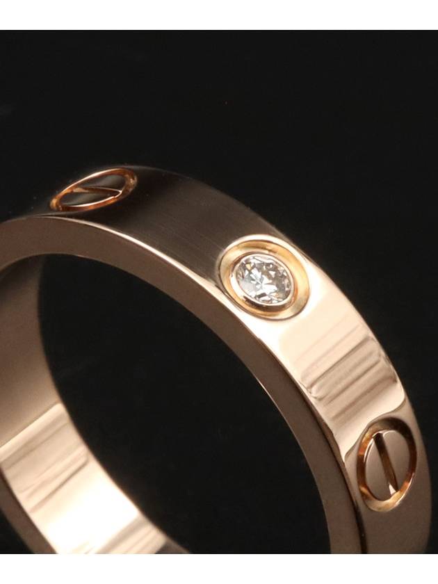 18K Rose Gold 1P Diamond Love Ring No 49 - CARTIER - BALAAN 7