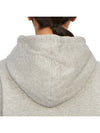 Gym GYM Logo Oversized Hooded Top Gray - GANNI - BALAAN.