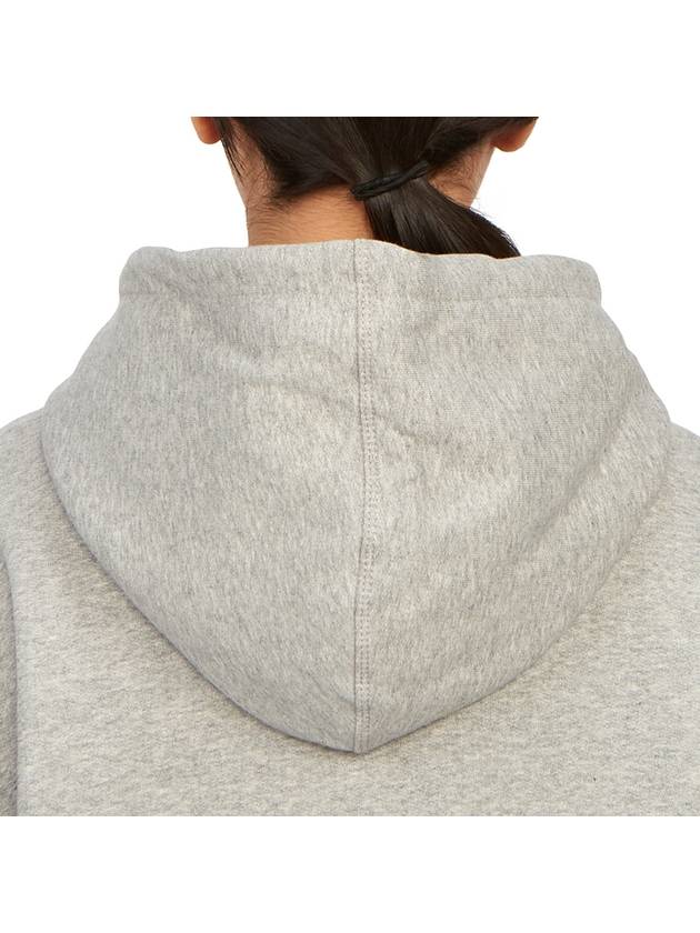 Gym GYM Logo Oversized Hooded Top Gray - GANNI - BALAAN.